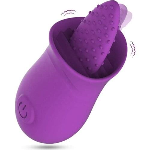 Amazon 10 Strong Vibration Modes Clitoral Tongue Vibrator Mini Licking Clitoris Stimulator Nipple Massager Sex toy for Women