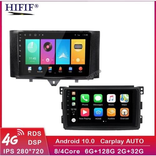 Android 10 Car Radio Video Player For Mercedes Benz Smart Fortwo 2011-2015 Auto Multimedia GPS Stereo DSP Carplay 4G No 2din DVD