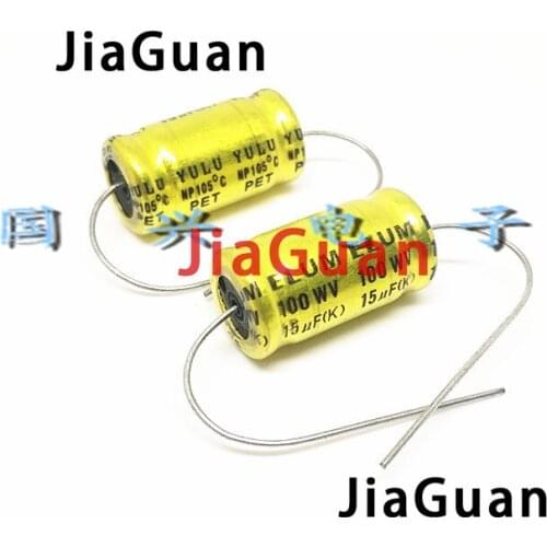 10PCS China NEW 10PCS ELUM 100V15UF 10X20MM BP NP 15uf 100v Electrodeless axial horizontal electrolytic capacitor 15uf/100v