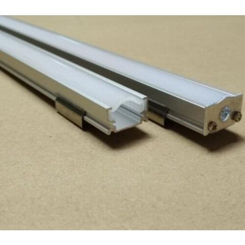 Free Shipping 2m/pcs 40m/lot Small Size Aluminium Extruder LED Bar Linear Light Series LED Profile milky /clear cover included