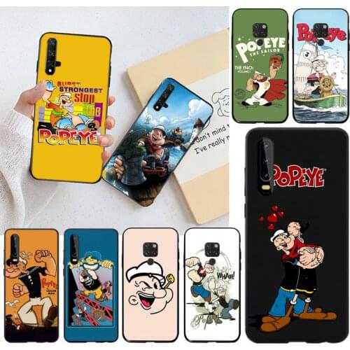 Funny Scrub Popeye Spinach Phone Case for Huawei P40 P30 P20 lite Pro Mate 30 20 Pro P Smart 2020 prime