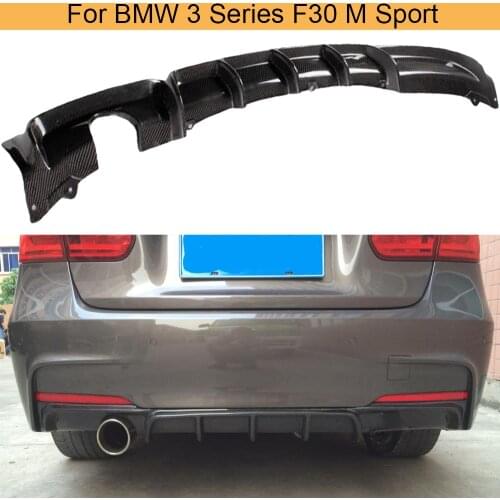 Carbon Fiber Rear Bumper Diffuser for BMW 3 Series F30 M Sport 12-17 Car Rear Bumper Diffuser Lip Spoiler FRP 320i 325i 328 330i