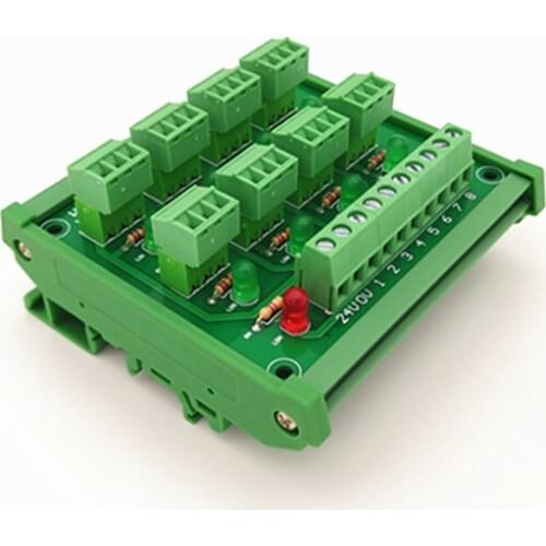 DIN Rail Mount PLC 8 channel NPN input screw terminal block IO photoelectric proximity switch sensor terminal block