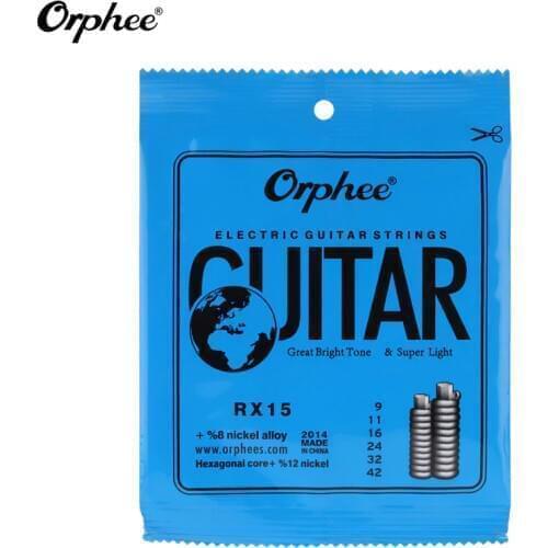 Orphee Electric Guitar Strings Hexagonal Carbon + Steel Nickel Alloy Ultra Light Tension electric guitar accessories Hot Sell