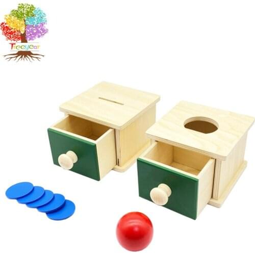 Treeyear Montessori Sensory Toys Object Permanence Box with Tray Life Skills Toys Hand Educational Toy