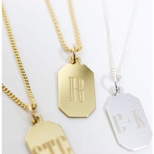 Custom Necklace For Man Personalized Nameplate Choker Engrave Letter Name Stainless Steel Memorial Jewellery Drop Shipping Items