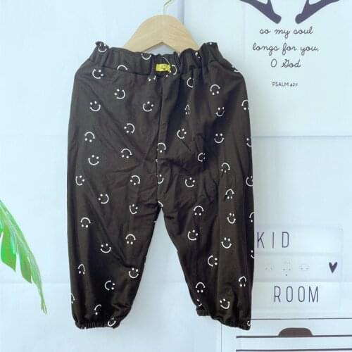Summer Children Anti-mosquito Pants Kids Boys Girls Clothes Sweatpants Colorful Toddler Print Clothing Long Thin Summer Pants