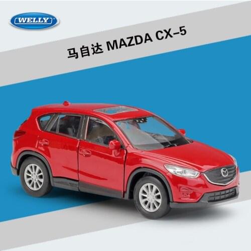 Diecast WELLY 1: 36 MAZDA CX-5 Alloy Car Model Pull Back Vehicle Toys Collection Decoration Souvenir Ornaments Display Gifts
