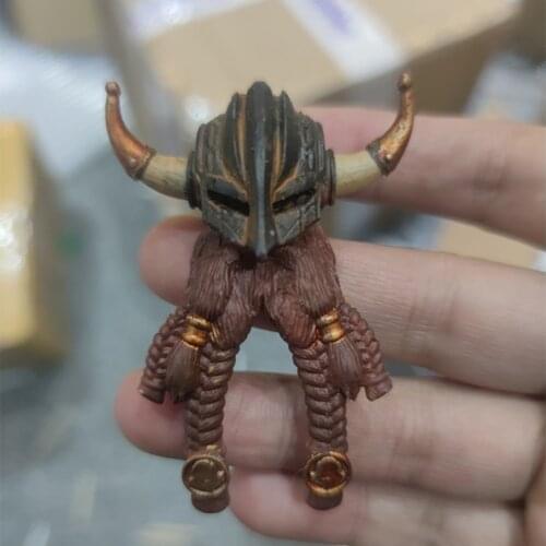 1/12 scale soldier horns Viking head sculpture model accessories for 6-7’’ action figure body