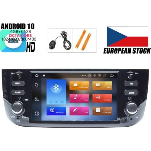 HIRIOT Auto radio Car Android 10 Car DVD Player Stereo For Fiat Linea Punto evo 2012-2015 Multimedia GPS Navigation DSP 4GB 64GB