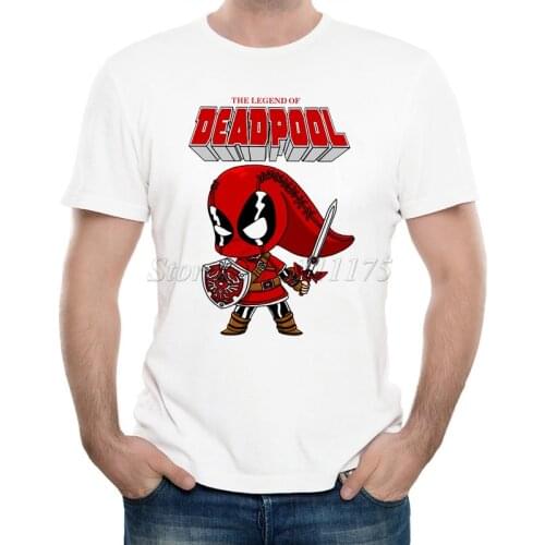 2019 Mens New Fashion THE LEGEND OF Deadpool Printed T Shirt Summer Cool Design Tops High Quality Soft Tee