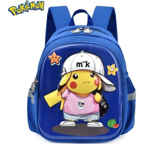 New Pokemon Pikachu Backpack Charizard Eevee Anime Canvas Waterproof Shopping Travel Bags Boys Girls School Bag Birthday Gift