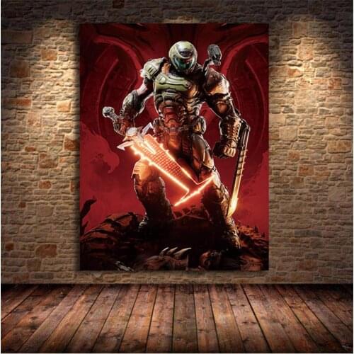 New The Game Poster DOOM Eternal canvas Oil Painting Wall Art Wall for Living Modern Home Decor for Picture Wall Art Unframed