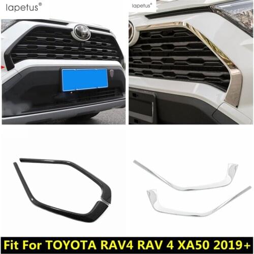 Lapetus Fit For TOYOTA RAV4 RAV 4 XA50 2019 2020 2021 Front Mesh Front Grille Insert Mesh Frame Cover Trim Sticker Mouldings