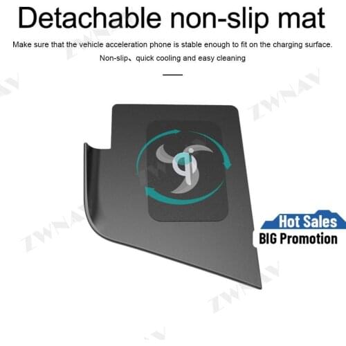 QI car wireless charger For Cadillac CT6 2017 2018 2019 Infrared Fast Wireless Charging Car Phone Holder for iphone/Samsung