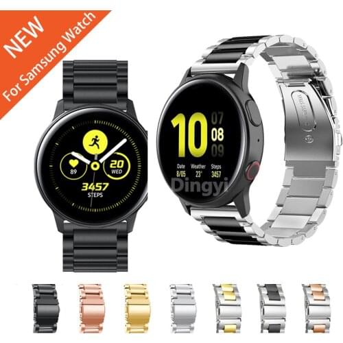 For Samsung Galaxy Watch Active 2 Metal Wrist Strap 44mm 40mm Band Bracelet for Galaxy Watch 46mm 42mm Gear Sport/S3 Watchband