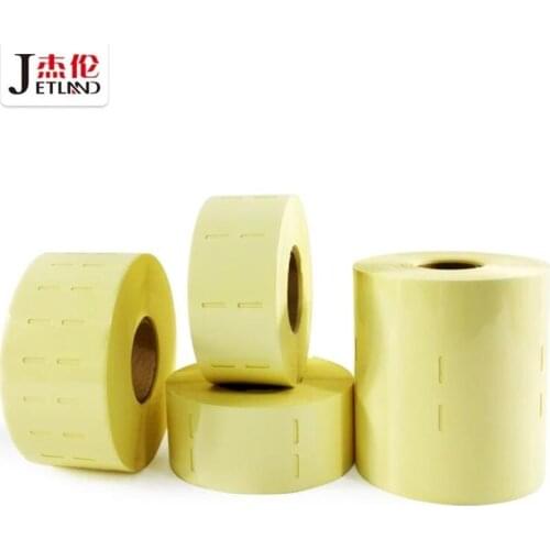 Transparent PET Clear label stickers roll for Zebra barcode printer ( with Resin thermal transfer ribbon ), 1 Roll, 40mm Core