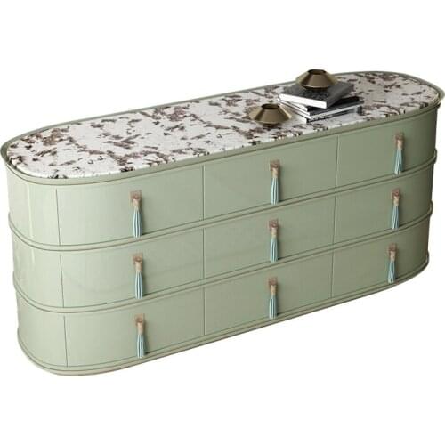 Postmodern light luxury solid wood side cabinet restaurant furniture decoration storage cabinet wine cabinet porch cabinet