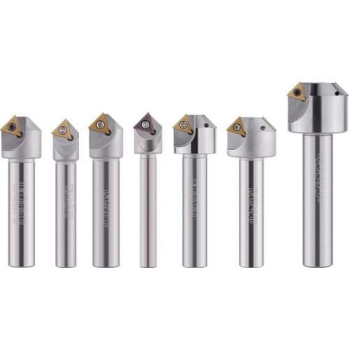 TCM 45 Degree CNC Lathe Tungsten Steel Milling Cutter 12 16 20 MM TCMT Carbide Inserts Holder End Mill Chamfering Tools