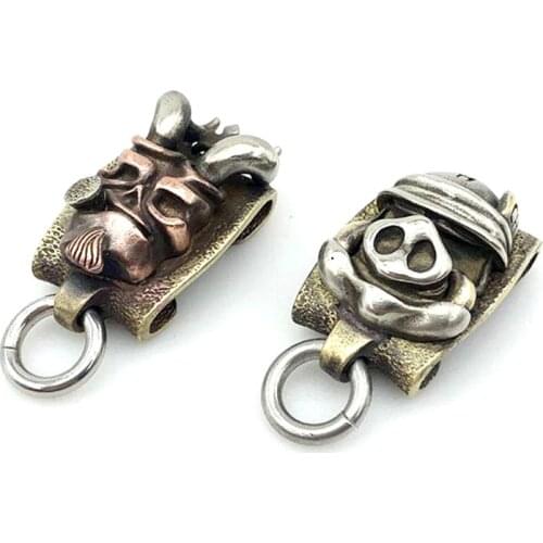 Outdoor Small EDC Tool Copper Hellboy Brass Pig Head Watch Buckle Backpack Buckle