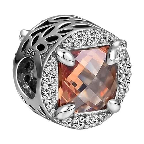 Radiant Grains of Energy Charm Vintage Beads Silver 925 original Fits European Woman Bracelets DIY Beads For Jewelry Making