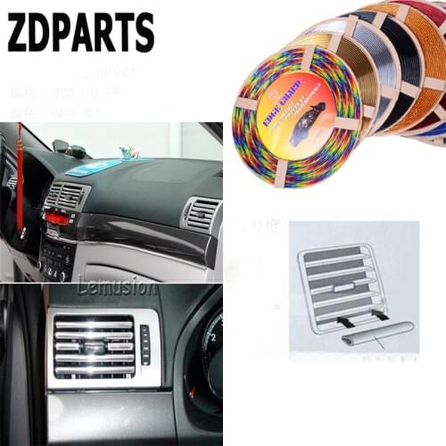 ZDPARTS For Lada Granta Vesta Kalina Priora Toyota Corolla Avensis Rav4 Fiat 500 Car Interior Mouldings Decoration Chrome Strip