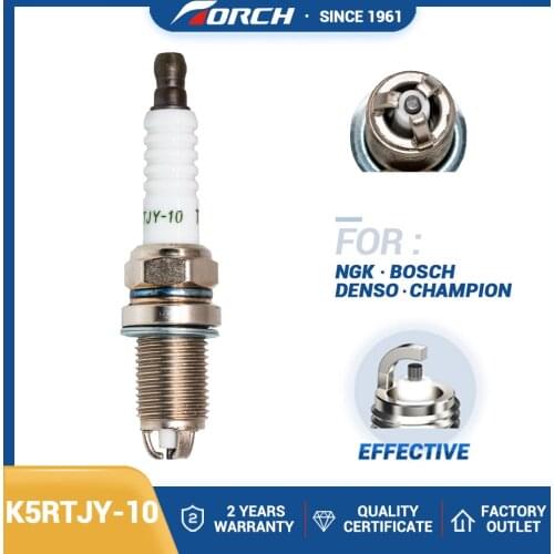 1pcs China Original Spark Plug Torch K5RTJY-10 High Performance 3-Electrode for Denso K16TNR-S9 Brisk DR15TC Champion RC89PYC