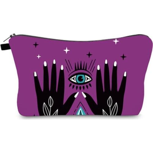 1PC Water Repellent Blue Eye Portable Women Travel Storage Bag Toiletry Organize Cosmetic Bag Waterproof Female Lucky MakeUp Bag