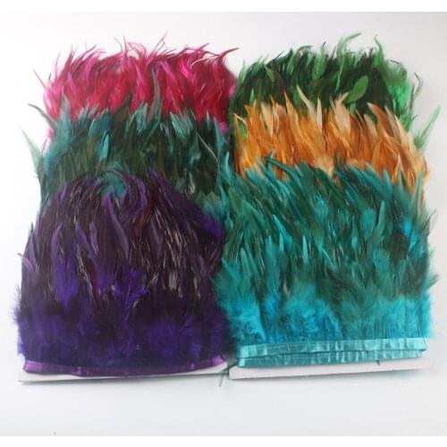 1 Yard /lot Chicken Rooster Feather Fringe Trim for Diy Clothing Wedding Feathers for Crafts Party Dress DIY Plumes Rooster