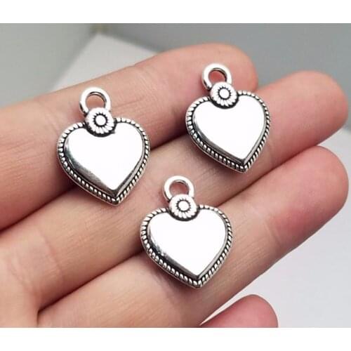 15pcs/lot--22x17mm, Antique silver plated heart charms,DIY supplies,Jewelry accessories
