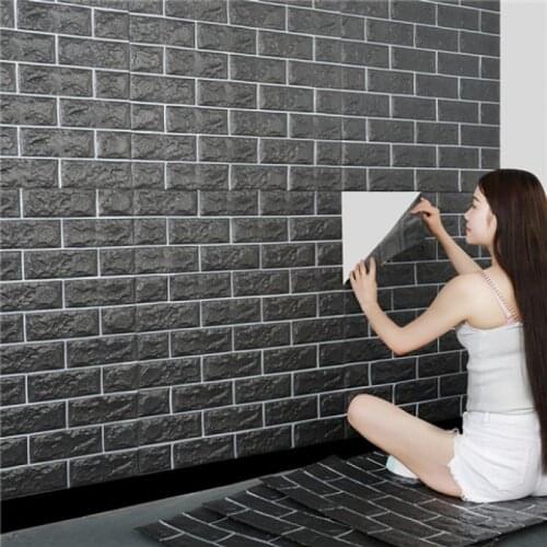 3D Brick Wallpaper High Quality Waterproof XPE Foam for Living Room Bedroom DIY Self Adhesive Wall Sticker Art Home Wall Decor