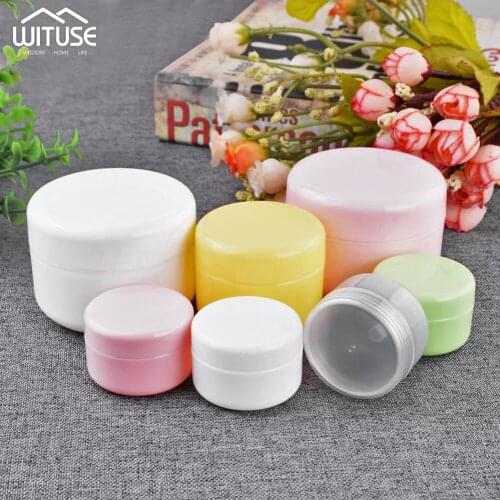 5Pcs 20g 50g 100g Pots Cosmetic Makeup Inner Lid Face Cream Lip Mini Empty Jar Balm Container My Refillable Bottles Wholesale