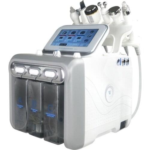 Bio lifting skin exfoliating hydro moisture water dermabrasion facial machine 6 in 1 for home use and spa device