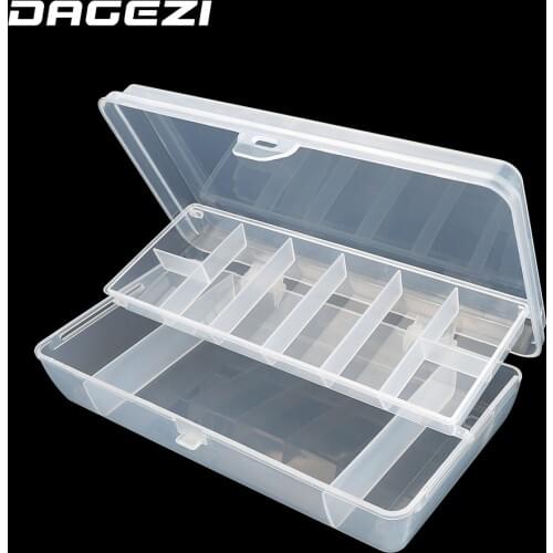 DAGEZI Double Push PVC Fishing Box Bait Storage Case Shrimp Boxes Fishing Tackle Tool for Carp Fishing Accessories Pesca