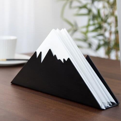 Home Paper Rack Iron Art Tissue Shape Tissue Rack Car Home Triangle Box Container Towel Napkin Holder for Hotel Restaurant