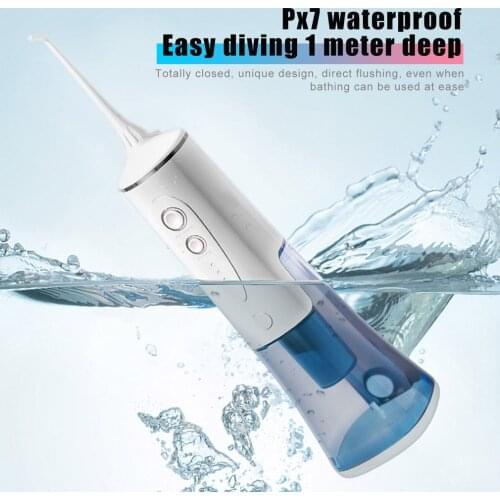 Electric Oral Irrigator 3 Modes USB Waterproof Dental Cleaner Flosser 200ML Capacity Family Travel Use Oral Care Tools