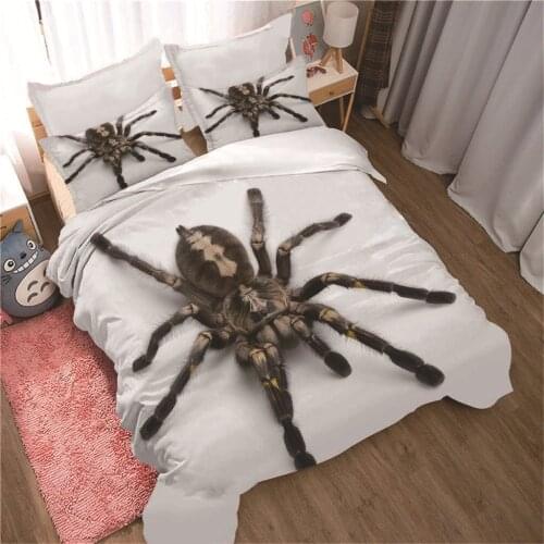 Digital Spider Print Bedding Sets King Duvet Cover+ Pillowcase 2/3pcs Queen bed set US/AU/EU 12 size 12style