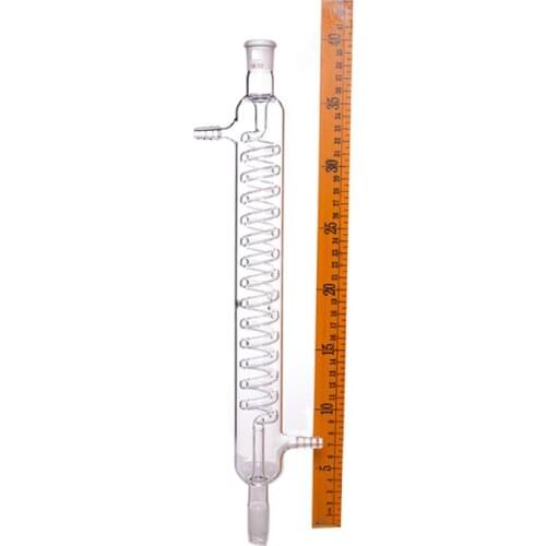 Format Serpentine Condenser Spiral Condensation 300mm Condenser Graham With Fused Inner Tube Standard Ground Mouth 19/22 Joints