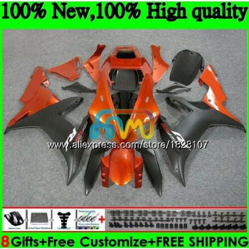 Body For YAMAHA YZF R 1 YZF 1000 YZF-1000 YZFR1 02 03 Kit 122BS.17 YZF R1 1000CC YZF1000 YZF-R1 2002 2003 Fairings Orange black