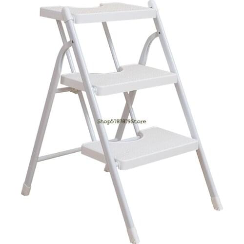 Ladder Household Folding Thickened Herringbone Small Ladder Stool Dual Purpose Multi-function Indoor Climbing Ladder Four Step L