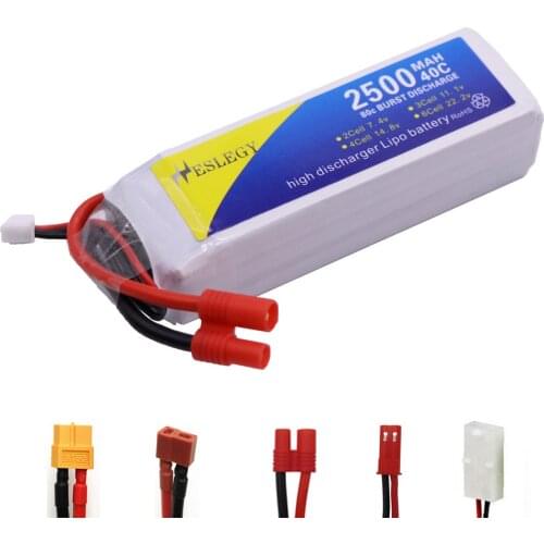11.1V 3S 2500mAh Lipo Battery For RC Toys Car Boats Helicopter Parts Lithium battery 2200mah 11.1 v Drones Battery XT60/JST Plug