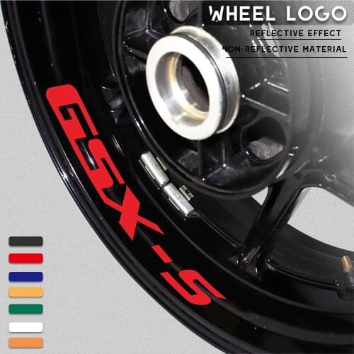 New motorcycle wheel sticker waterproof reflective wheel decals rim decoration logo for SUZUKI GSX-S GSXS gsx s