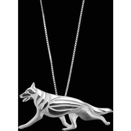 Gold Silver Color German Shepherd Pendant Necklace Hunger Games Necklace Women Best Friend Choker