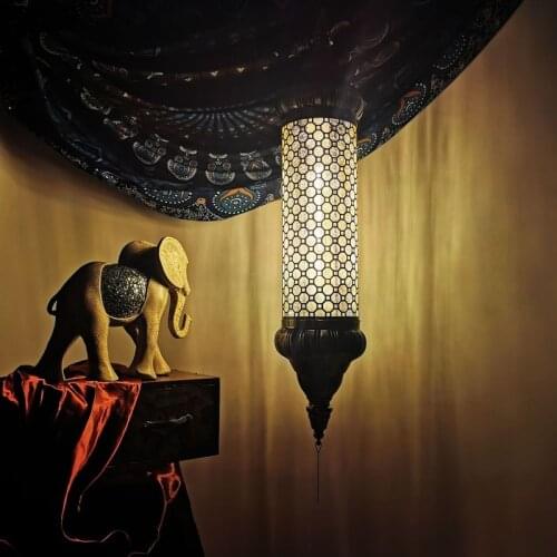 Retro Exotic Moroccan Lamp Vintage Cracked Glass Pendant Lights Home Decor Loft Stairs Hall Restaurant Bar Coffee Corridor Cafe