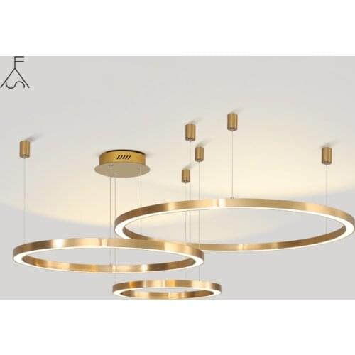 Postmodern Luxury Pendant Lights Brief 2021 New Nordic Style Art Hanglamp Creative Ring Living Room Lustre Pendant Lamp Lighting