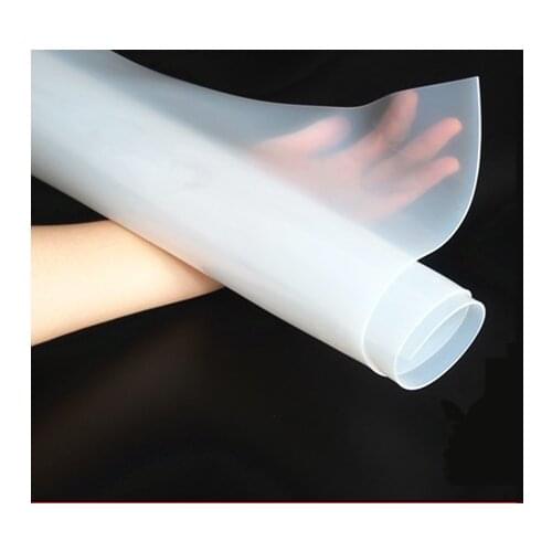 0.1mm/0.2mm/0.3mm/0.5mm/0.8mm Top Quality Silicone Rubber Sheet 500mm Width 500mm Length Transparent Silicone Film