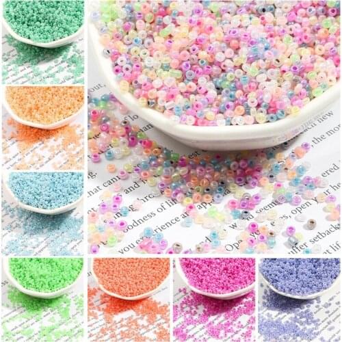 2-3MM Glass Rice Scattered Beads Candy Cream Color Beaded Accessories Handmade DIY Bracelet Jewely Tassel Accessories 500-1000