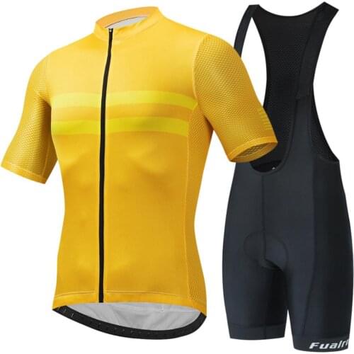 FUALRNY Pro Cycling Set Summer MTB Bike Clothing Pro Bicycle Jersey Sportswear Maillot Ropa Ciclismo Cycling Jersey Set