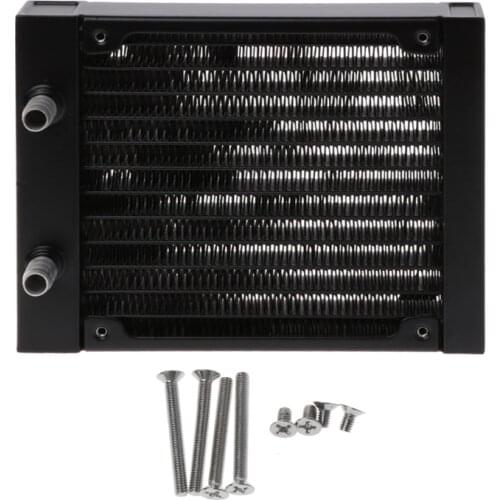 Water Cooling 120mm 12 Tubes Aluminum Radiator CPU Heat Sink Exchanger For PC