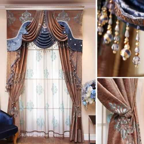 The curtains extreme quality the blind Vivian fashion quality chenille jacquard curtain Blinds tulle the blinds Luxury curtains
